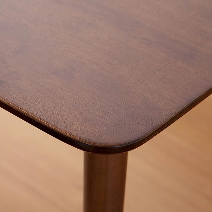 Livinia Aslan 59" Malaysian Oak Rectangular Wooden Dining Table/Large Solid Wood Kitchen Desk (Walnut)