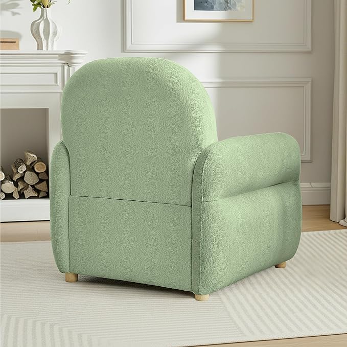 33.5" Mordern Accent Chairs,Reading Chair with Storage,Single Sofa in Chenille Fabric for Living Room, Bedroom and Compact Spaces. (Green)