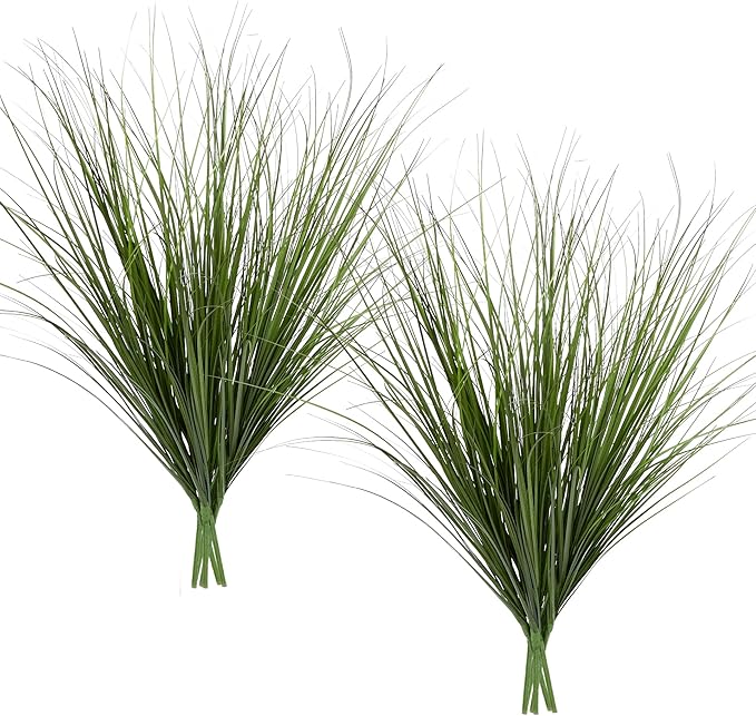 12PCS Fake Plants Artificial Wheat Grass Greenery Plastic Plants Fake Grass Artificial Plants for Outdoor Decor Artificial Grass Plant with Greenery Stems for Indoor Home Decoration 26.4"