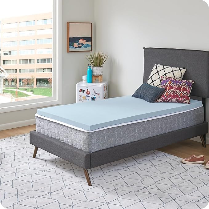 Sealy Dreamlife 1.5” Gel Memory Foam Twin Mattress Topper with SealyComfort Gel Foam, 1 Year Limited Warranty, Made in The USA