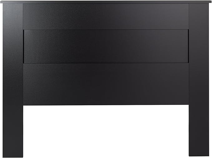 Prepac Stylish Flat Wood Panel Headboard for Queen Size Beds, Simplistic Wooden Queen Headboard 2.25" D x 64.5" W x 48" H, Black, BHFQ-1301-1