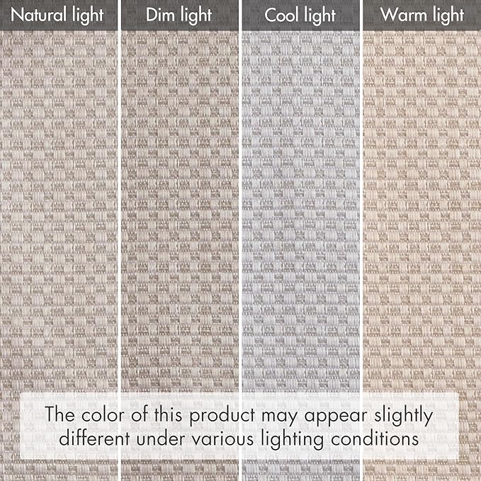 Madison Park Galen Cordless Roman Shade, 27"W x 64"H, Sheen Taupe – Room Darkening, Thermal Insulated, Energy Efficient Window Blind with Subtle Sheen Basketweave Fabric for Privacy