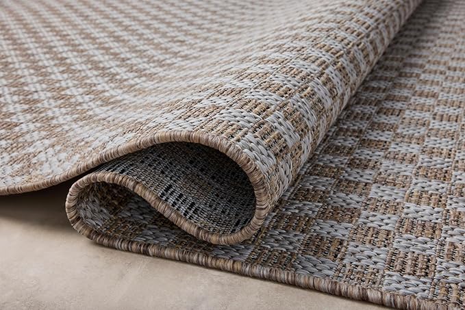 Loloi Amber Lewis Topanga Collection TOP-02 Natural/Silver 9'-2" x 12'-0" Indoor/Outdoor Area Rug