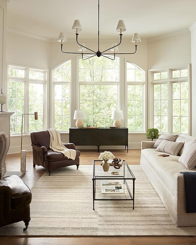Loloi Chris Loves Julia Chris Collection CHR-02 Natural/Sage 7'-9" x 7'-9" Square, .50" Pile Height, Area Rug