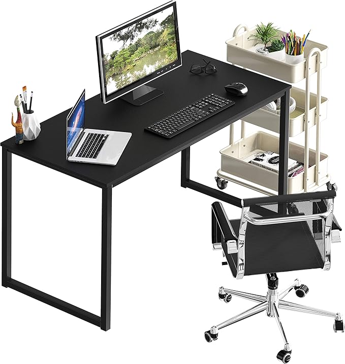 SHW Mission 40-Inch Home Office Computer Desk, Black