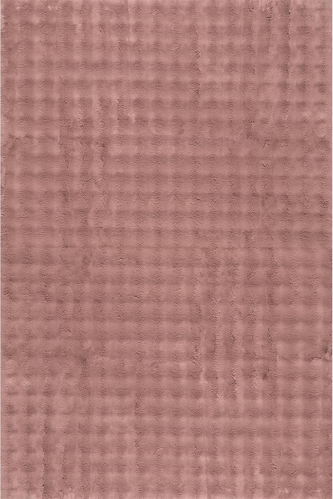 nuLOOM Jeni Checkered 7'6" x 9'6" Machine Washable Area Rug for Living Room Bedroom Dining Room Kitchen, Burgundy