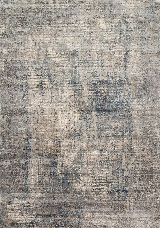 Loloi Teagan Collection TEA-05 Denim/Slate 5'-3" x 7'-6" Area Rug, Large, Soft Neutral Rug, High-Traffic for Living Room, Bedroom, Home Office, Dining Area