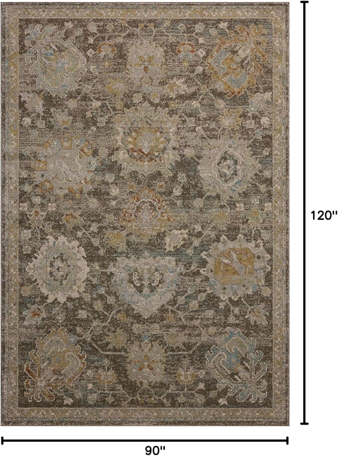 Loloi Magnolia Home by Joanna Gaines Mona Collection MOA-02 BARK/Multi 7'-6" x 10' Area Rug