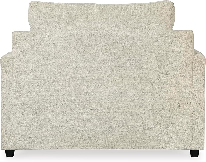 Signature Design by Ashley Soletren Contemporary Chenille Chair and a Half, Off-White