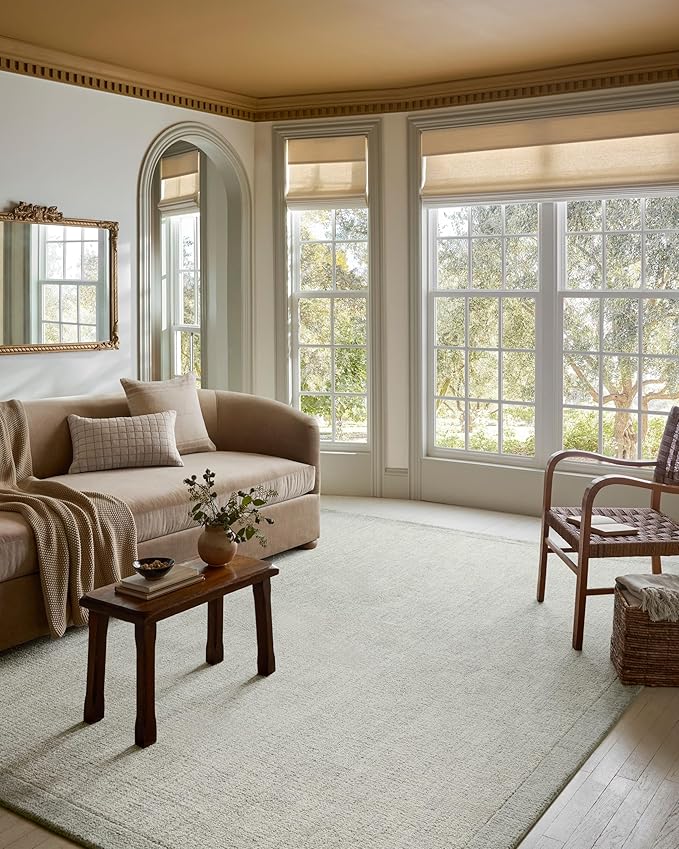 Loloi Magnolia Home by Joanna Gaines Henley Collection HNY-01 Ivory/Spa 8'-6" x 11'-6" Area Rug
