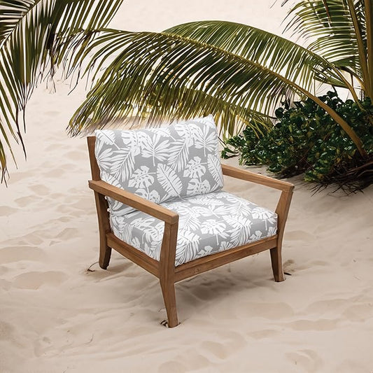 Tommy Bahama Deep Seating Lounge Cushion, 23" X 24" X 4", Tropical Chrome