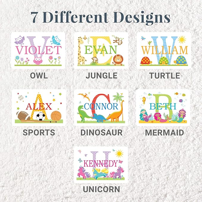 Let’s Make Memories Personalized My Own Name Step Stool - Children’s Step Stool - Sturdy Wood – Non-Toxic Paint, Sealer - Mermaid Design - White - 14’Wx9.25”Lx8.75”H - Ages 3+