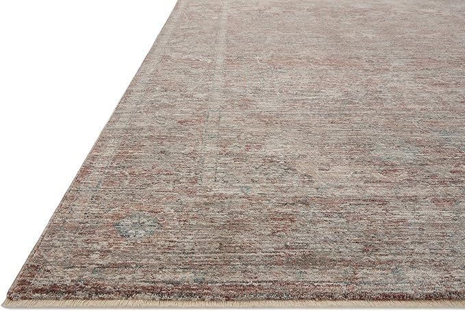 Loloi Magnolia Home by Joanna Gaines Millie Collection MIE-04 Brick/Fog 2'-7" x 10'-0", .25" Pile Height, Runner Rug