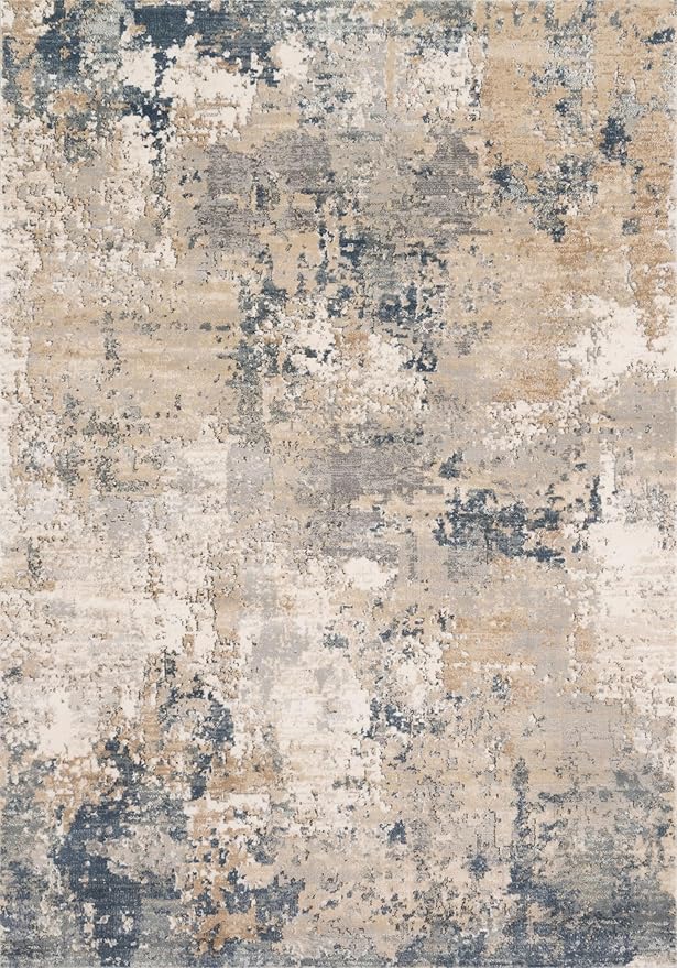 Loloi Teagan Collection TEA-06 Sand/Mist 2'-8" x 13' Runner Rug, Large, Soft Neutral Rug, High-Traffic for Living Room, Bedroom, Home Office, Dining Area
