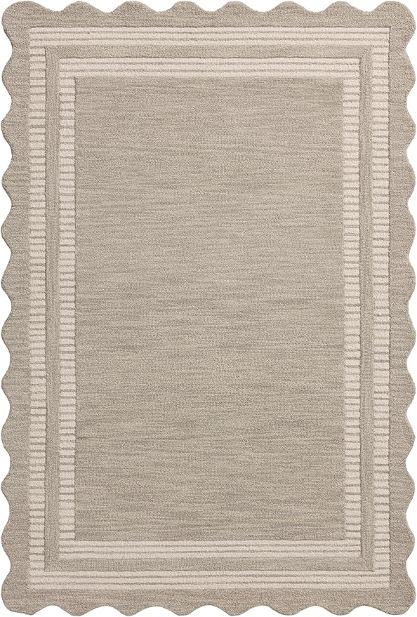 Loloi Chris Loves Julia Scottie Collection SCO-01 Fog/Ivory 7'-9" x 9'-9", .87" Pile Height, Area Rug