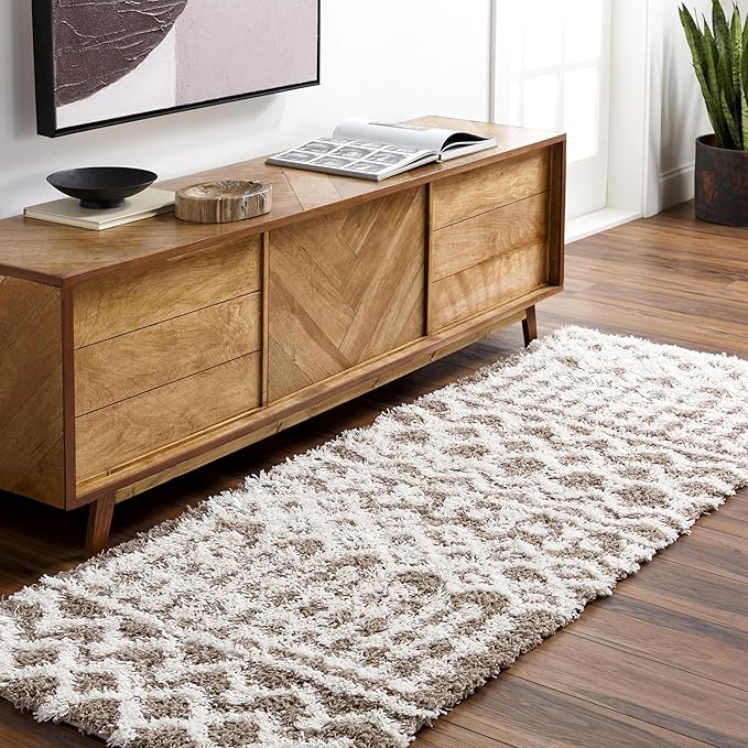 Livabliss Hapsburg Moroccan Shag Area Rug,5'3" x 7'3",Medium Brown