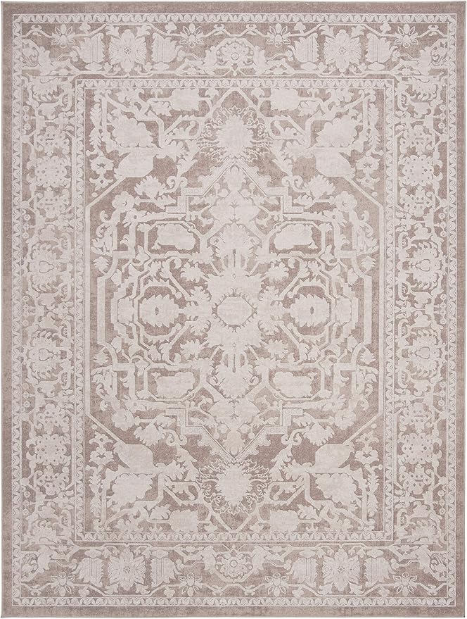 SAFAVIEH Area Rug 4x6 - Reflection Collection - Beige & Cream, Non-Shedding & Easy Cleaning, Ideal for Entryway, Living Room, Bedroom (RFT665A)