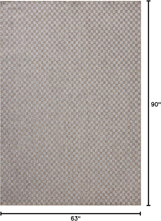 Loloi Amber Lewis Topanga Collection TOP-02 Natural/Silver 5'-3" x 7'-6" Indoor/Outdoor Area Rug