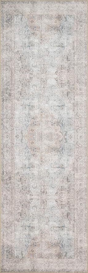 Loloi Loren Collection LQ-04 Silver/Slate 3'-6" x 5'-6" Accent Rug