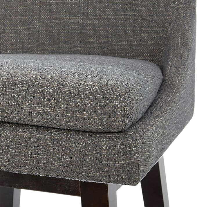 CHITA Counter Height Swivel Bar Stools Set of 4, FSC Certified Upholstered Fabric Barstool Chairs with Back, 26.8" H Seat Height, Fabric in Fog