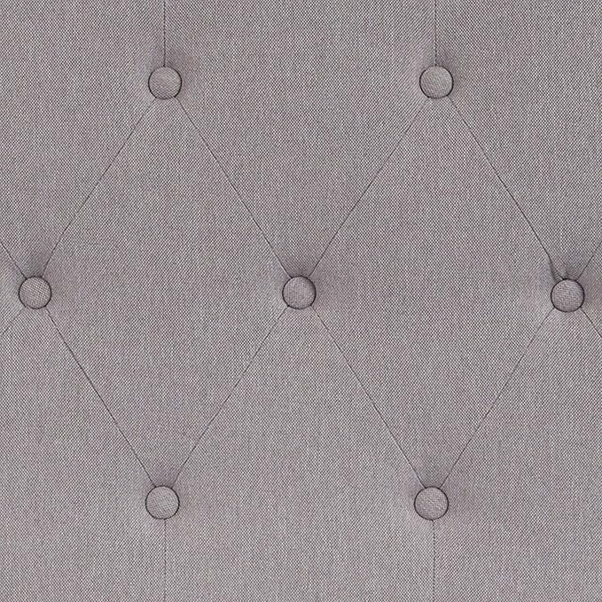 BizChair Arched Button Tufted Full Size Headboard in Light Gray Fabric