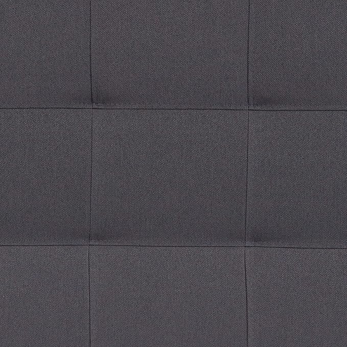 EMMA + OLIVER Quilted Tufted Upholstered Twin Size Headboard in Dark Gray Fabric