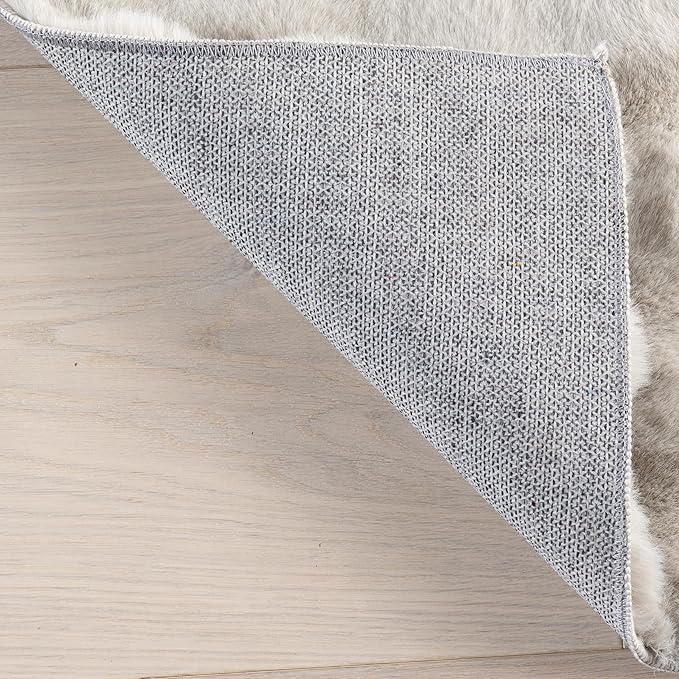 nuLOOM 3'9" x 6' Cozy Plush Area Rug, Machine Washable, Non-Slip, Soft Fluffy Shag Carpet for Living Room Bedroom Kids Nursery Home Decor, Jeni Grey