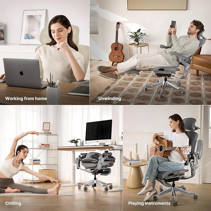 HINOMI H2 Pro Premium Ergonomic Office Chair - Comfy Home Office Desk Computer Chair with Adjustable Back Support, Swivel Wheels, Flip-up Arms, Comfortable Mesh Seat for Desk Work (Pink)