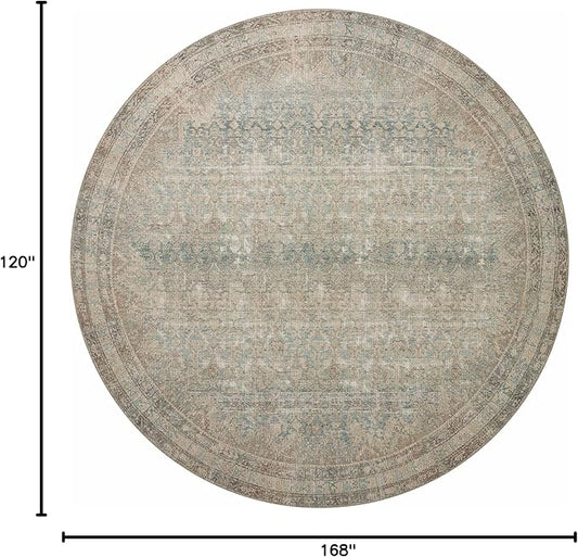 Loloi Angela Rose Aubrey Collection AUB-03 Jade/Natural 10'-0" x 14'-0", .19" Pile Height, Area Rug