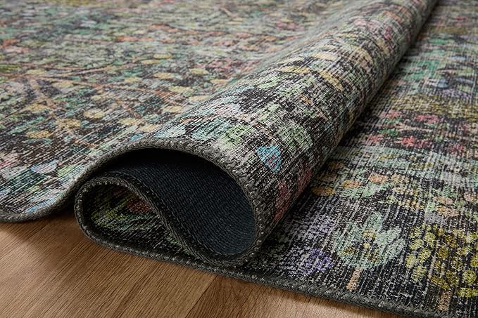 Loloi Rifle Paper Co. Maison Collection MAO-07 Charcoal 3'-9" x 5'-6", .19" Pile Height, Accent Rug