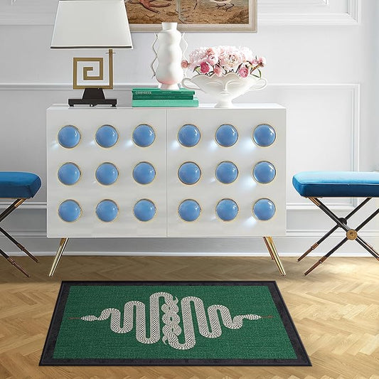 RUGGABLE x Jonathan Adler Machine Washable Modern Area Rug – Venom Emerald 2x3, Stain-Resistant, Non-Slip – Small Rugs for Living Room, Bedroom, Hallway, Entryway & Bathroom–with Standard Pad