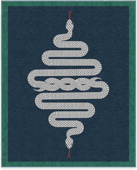 RUGGABLE x Jonathan Adler Machine Washable Modern Area Rug – Venom Sapphire 8x10, Stain-Resistant, Non-Slip – Large Rugs for Living Room, Bedroom, Hallway, Entryway & Office–with Standard Pad