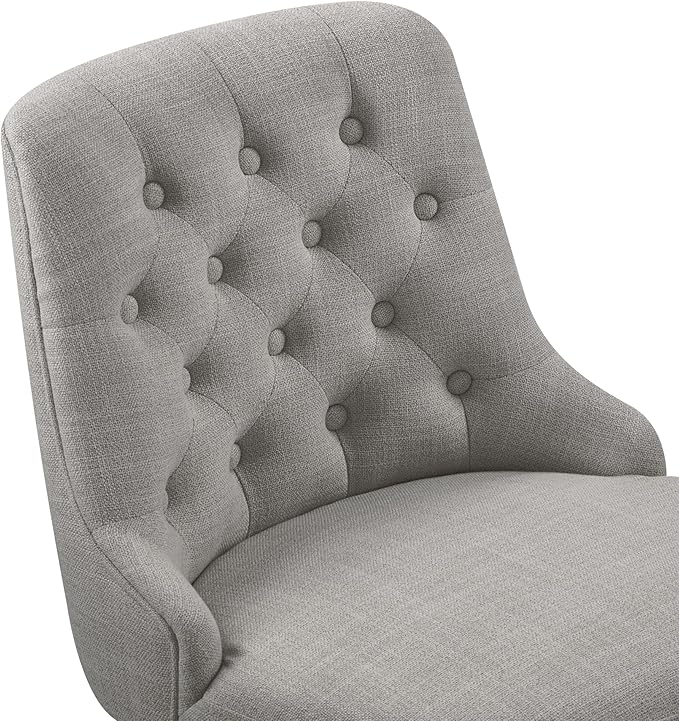 Watson & Whitely Bar Stools, 360° Swivel Upholstered Bar Stool with Back, 30" H Bar Height Barstools, Set of 2, Performance Fabric in Flint Grey