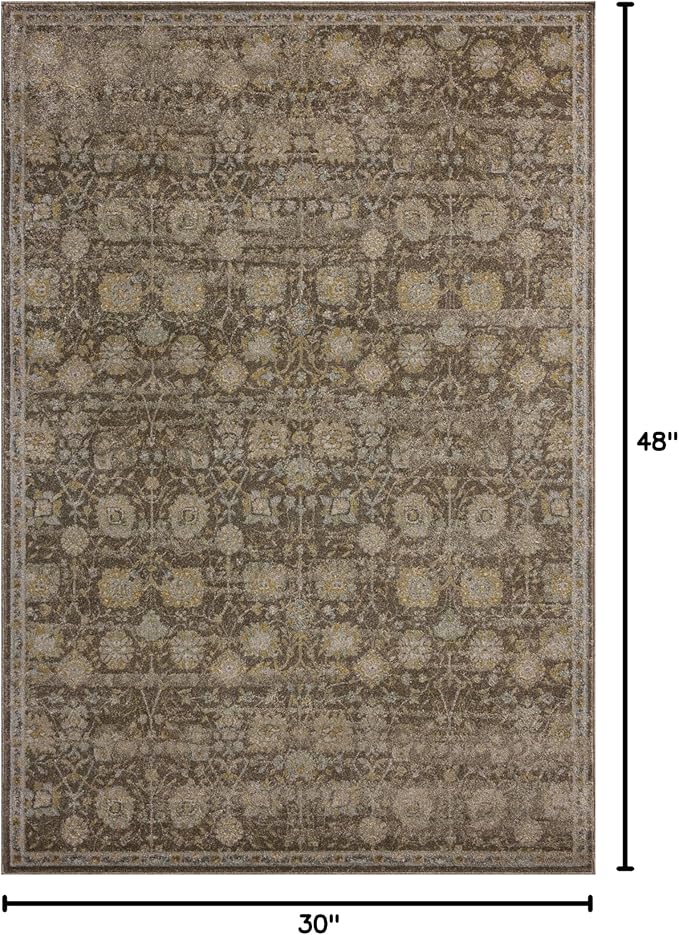 Loloi Magnolia Home by Joanna Gaines Mona Collection MOA-03 BARK/Natural 2'-6" x 4'-0" Accent Rug
