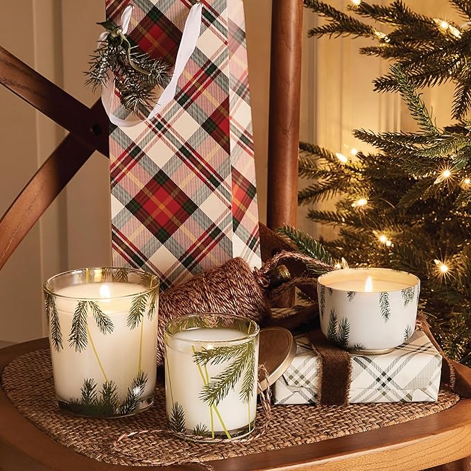 Thymes Frasier Fir Pine Needle Candle – Holiday Candles for Home Scented with Notes of Crisp Siberian Fir, Cedarwood & Sandalwood – Christmas Decor – Christmas Gifts for Women & Men (13 oz)