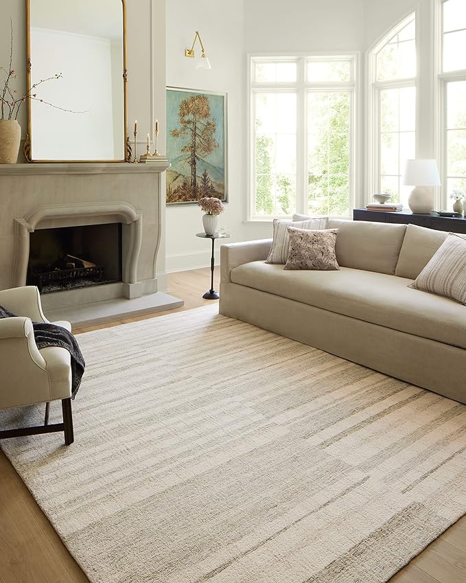 Loloi Chris Loves Julia Chris Collection CHR-02 Natural/Sage 2'-6'' x 9'-9'', .50" Pile Height, Runner Rug