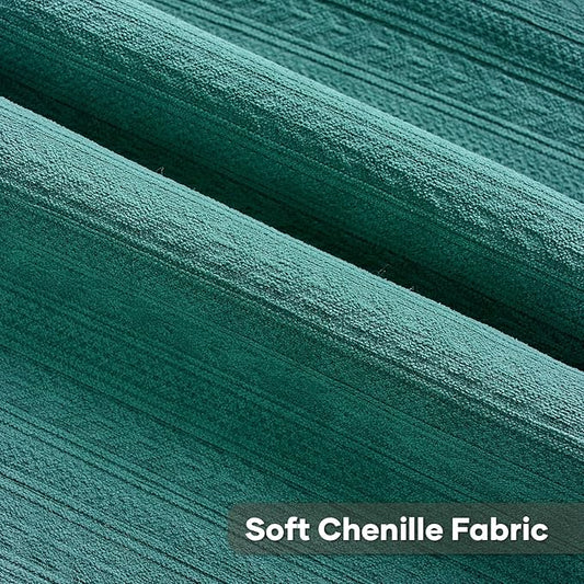 FUTEI Teal Decorative Throw Pillow Covers 24x24 Inch Set of 2,Soft Cozy Wheat Ear Striped Patterns European Cushion Cases,Modern Home Decor for Couch Bed Living Room