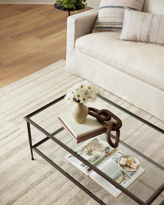 Loloi Chris Loves Julia Chris Collection CHR-02 Natural/Sage 9'-3'' x 13', .50" Pile Height, Area Rug
