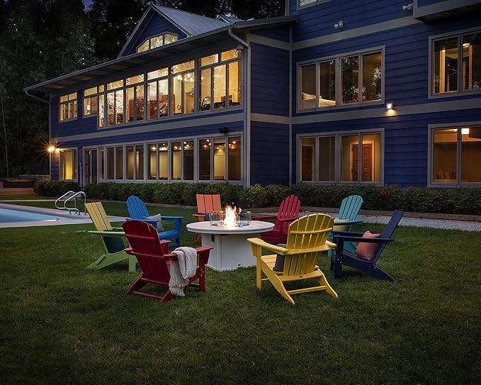 POLYWOOD AD420TE Modern Adirondack Chair, Teak