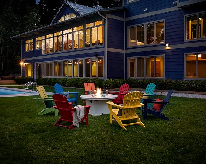 POLYWOOD AD420MA Modern Adirondack Chair, Mahogany