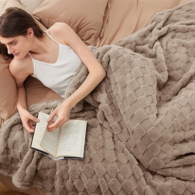 Bedsure GentleSoft King Size Blanket for Bed - Super Soft Cozy Blankets for Women Men Girls, Large Fuzzy Fleece Throw for Bedroom Decor, Light Taupe,108x90 Inches
