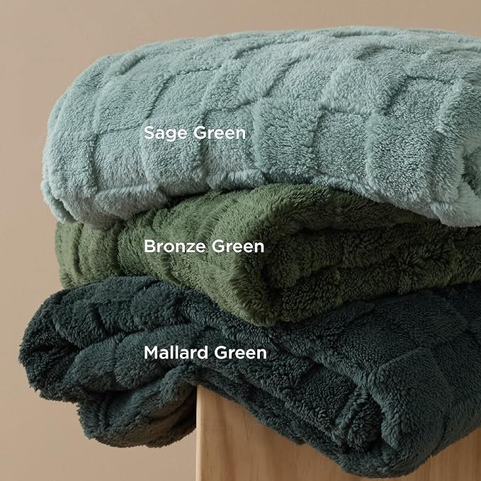 Bedsure GentleSoft Twin Blanket for Bed Bronze Green - Super Soft Cozy Blankets for Women Men Girls, Cute Fuzzy Fleece Throws for Bedroom Couch, 60x80 Inches