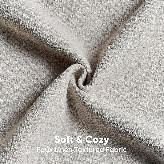 FUTEI Oatmeal Chenille Decorative Throw Pillow Covers 20x20 Inch Set of 2,Soft Cozy Faux Linen Textured Cushion Case,Farmhouse Home Decor for Couch Living Room
