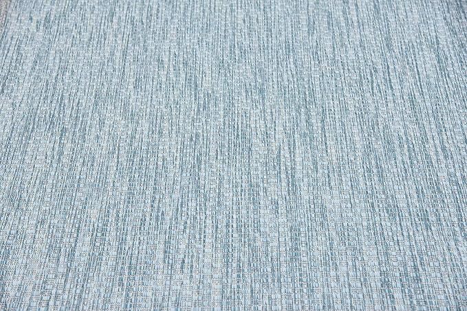Unique Loom Outdoor Border Collection Area Rug - Soft Border (5' 1" x 8' Rectangle, Aquamarine/ Ivory)