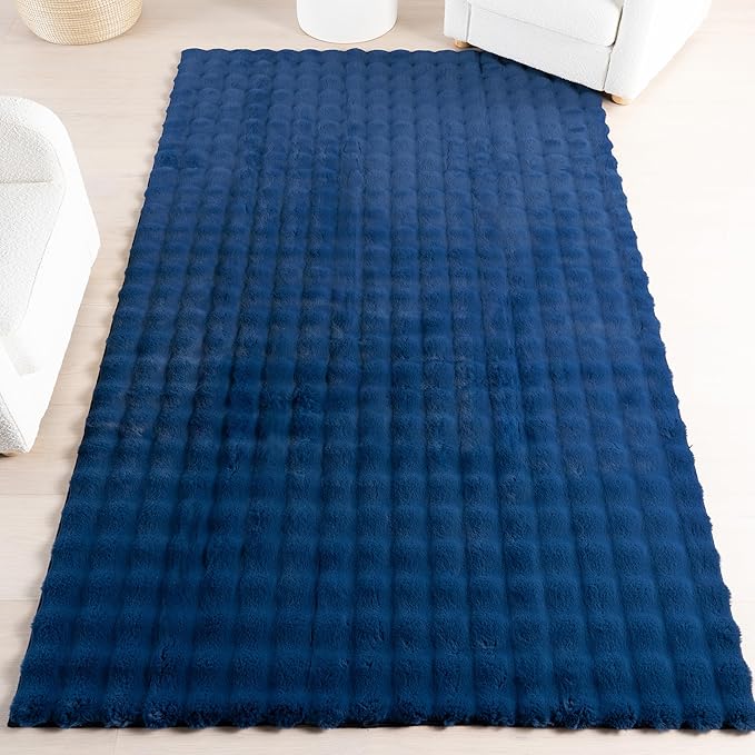 nuLOOM Jeni Checkered 2'6" x 8' Machine Washable Runner Rug for Living Room Bedroom Dining Room Entryway Hallway Kitchen, Navy