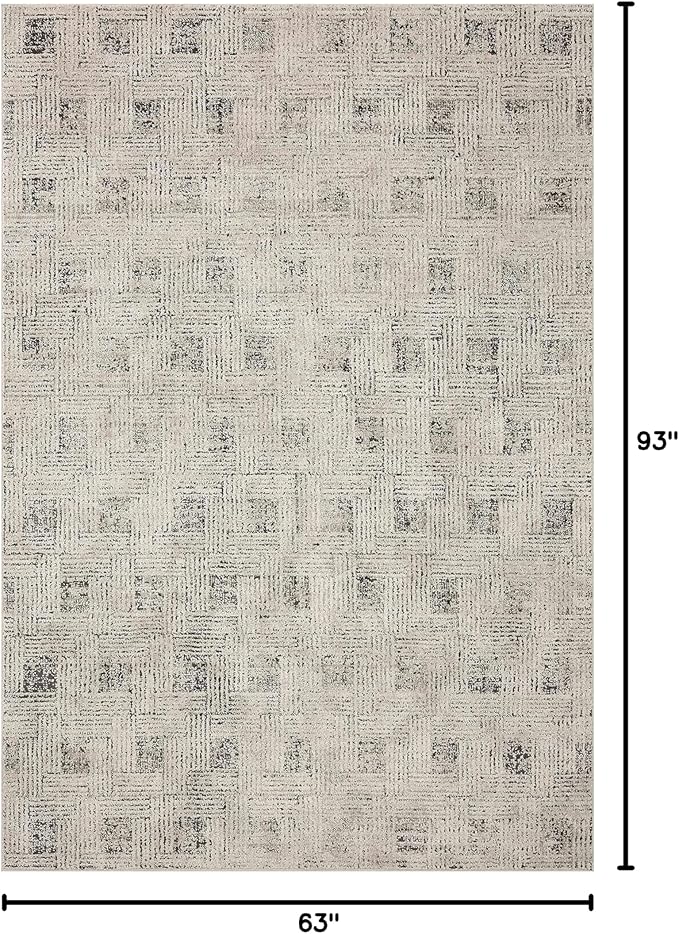 Loloi Kamala Collection KAM-01 Grey/Graphite 5'-3" x 7'-9" Area Rug