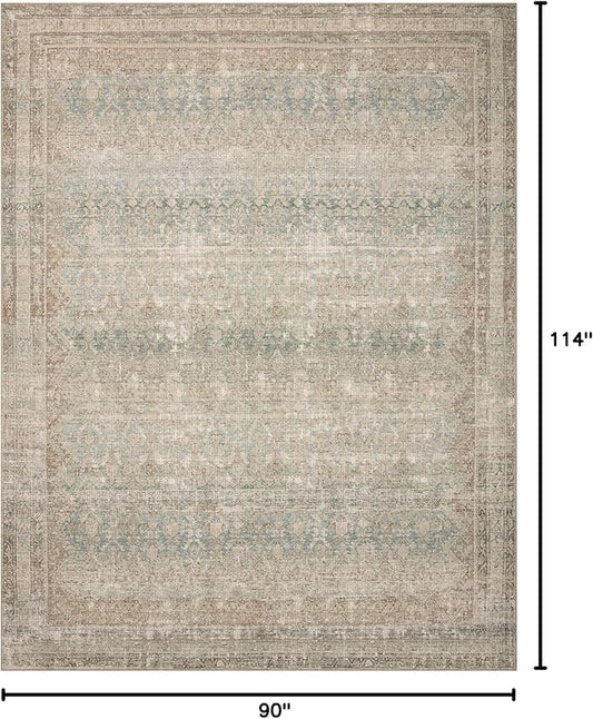 Loloi Angela Rose Aubrey Collection AUB-03 Jade/Natural 7'-6" x 9'-6", .19" Pile Height, Area Rug