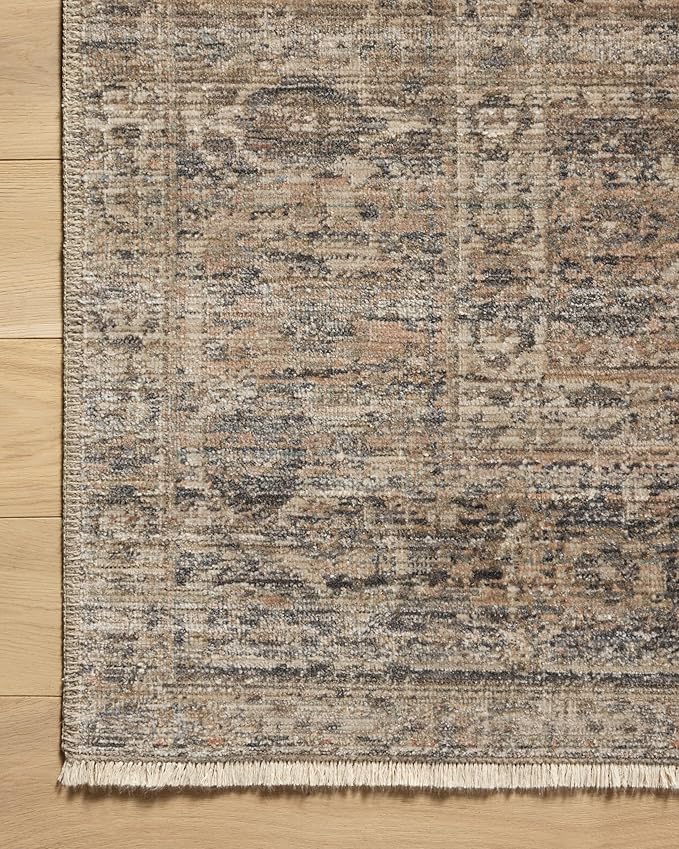 Loloi Amber Lewis Molly Collection MOL-04 Navy/Blush 2'-7" x 7'-9" Low Pile Runner Rug