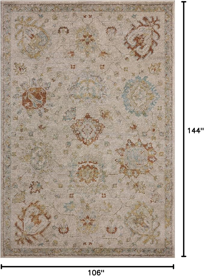 Loloi Magnolia Home by Joanna Gaines Mona Collection MOA-02 Oatmeal/Multi 8'-10" x 12' Area Rug