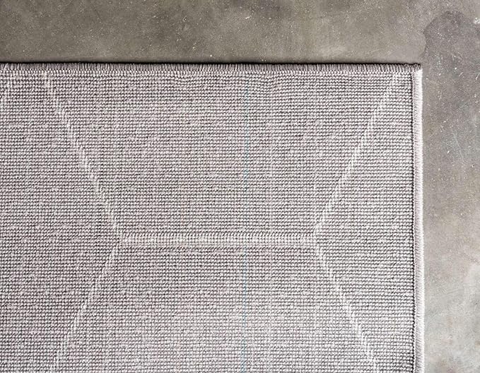 Unique Loom Trellis Frieze Collection Area Rug - Geometric (2' 2" x 3' 1" Rectangle Light Gray/Ivory)